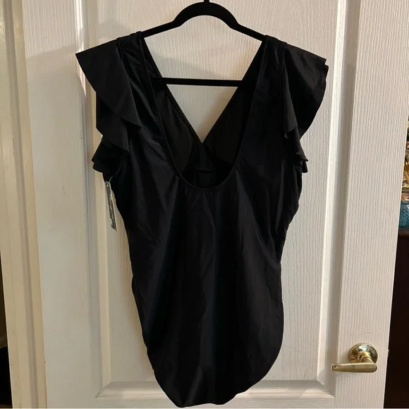 Blooming-Jelly-Swimsuit-Slimming-Swimwear Black One Piece Flattering! 3XL NEW - Picture 2 of 6